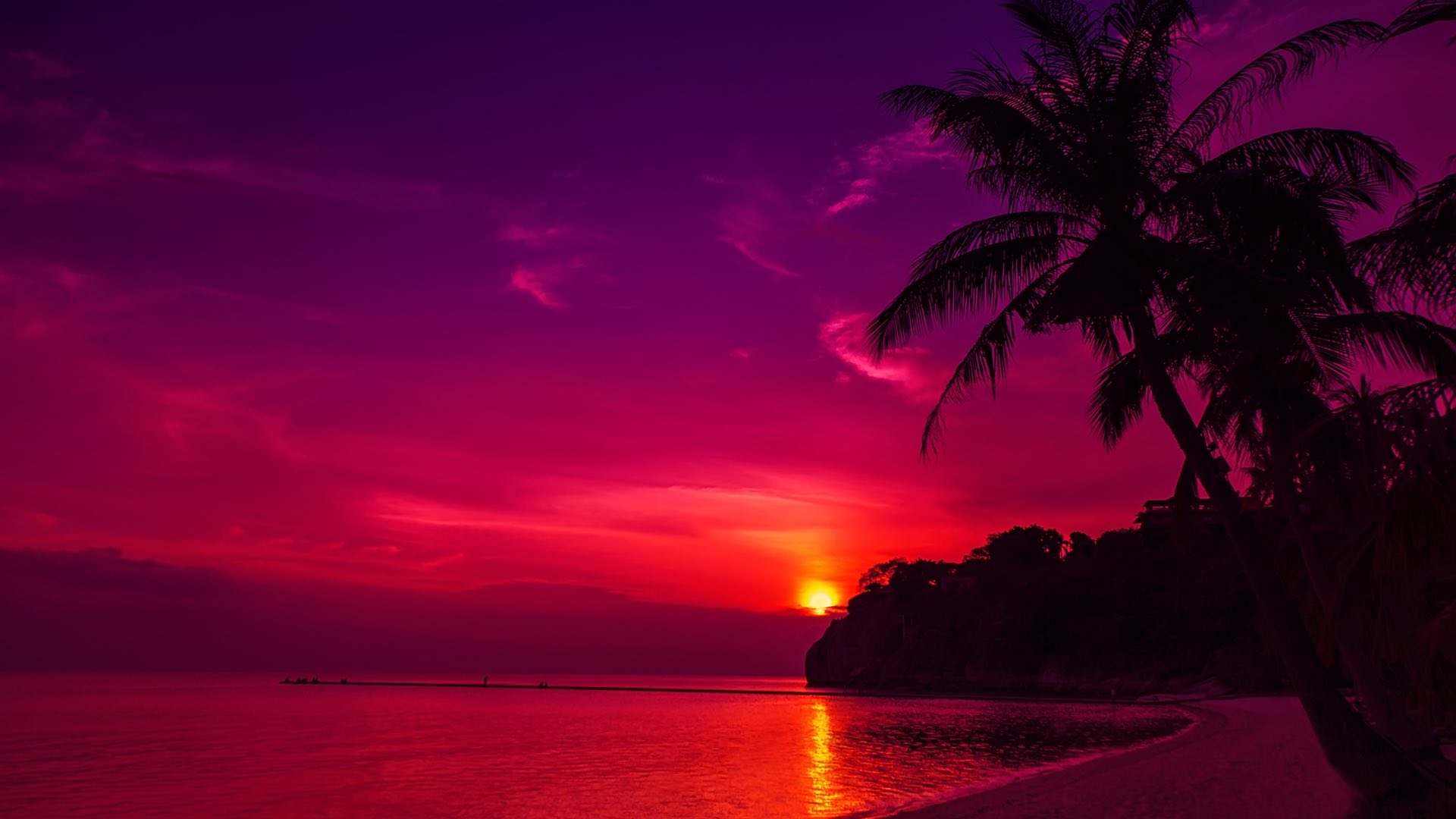 Sunset at a Thai beach