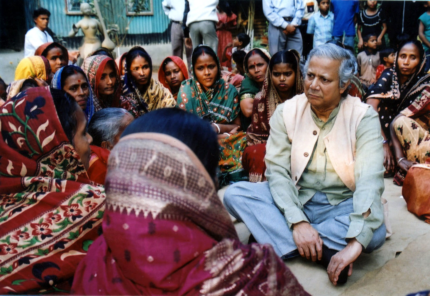 Prof. Muhammad Yunus with Grameen members